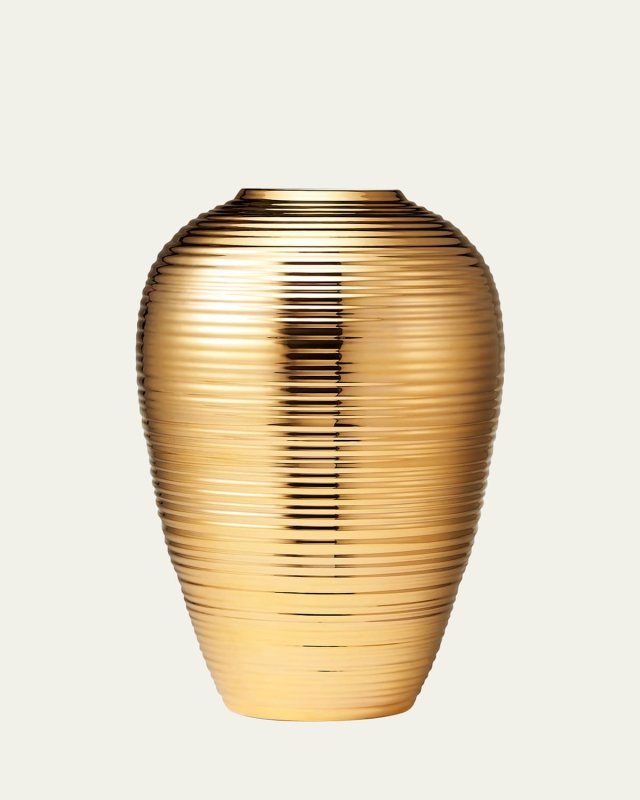 Calinda Ribbed 14" Tapered Vase